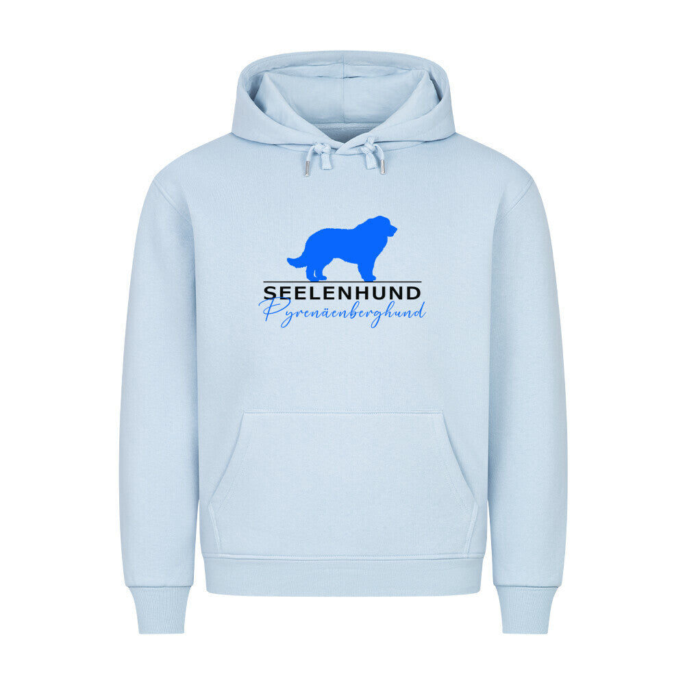 Premium Hoodie "Patou - Seelenhund" Babyblau – hunde-shirt.de