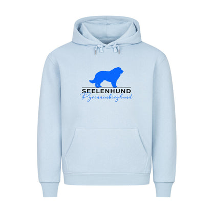 Premium Hoodie "Patou - Seelenhund" Babyblau – hunde-shirt.de