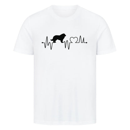 Premium T-Shirt "Patou - Heartbeat" Weiß – hunde-shirt.de