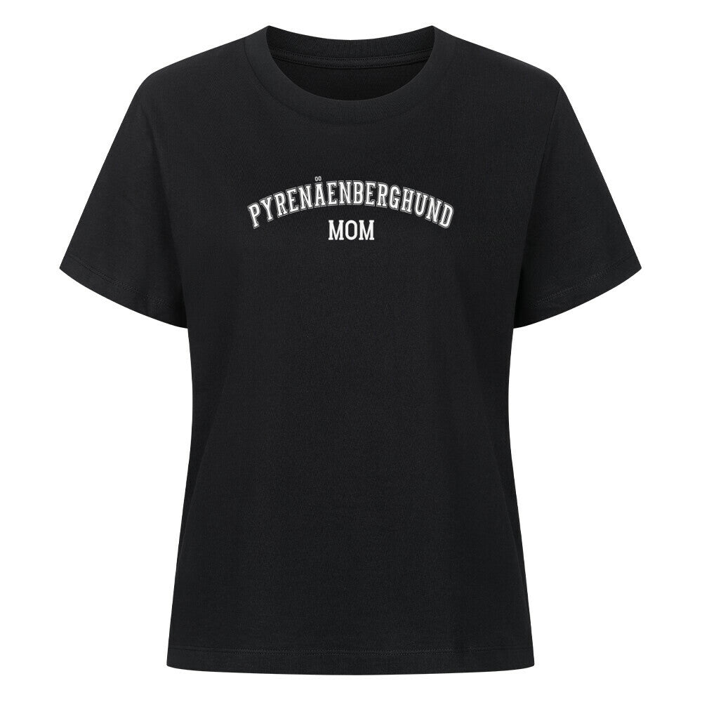 Premium Damen-Shirt "Pyrenäenberghund - MOM" Schwarz – hunde-shirt.de