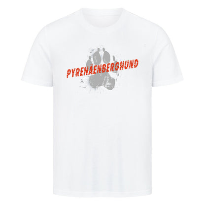 Premium T-Shirt "Pyrenäenberghund - PAW" Weiß – hunde-shirt.de