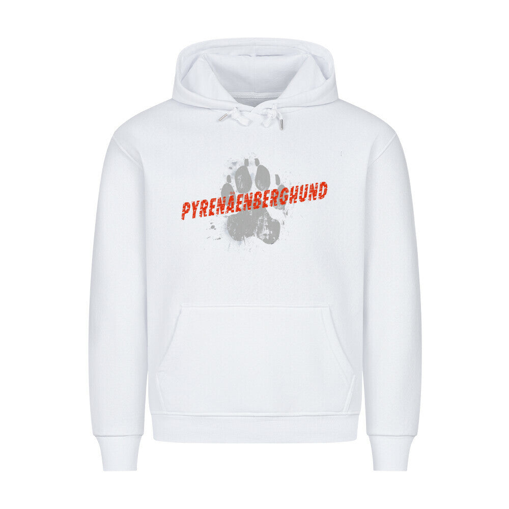 Premium Hoodie "Pyrenäenberghund - PAW" Weiß – hunde-shirt.de