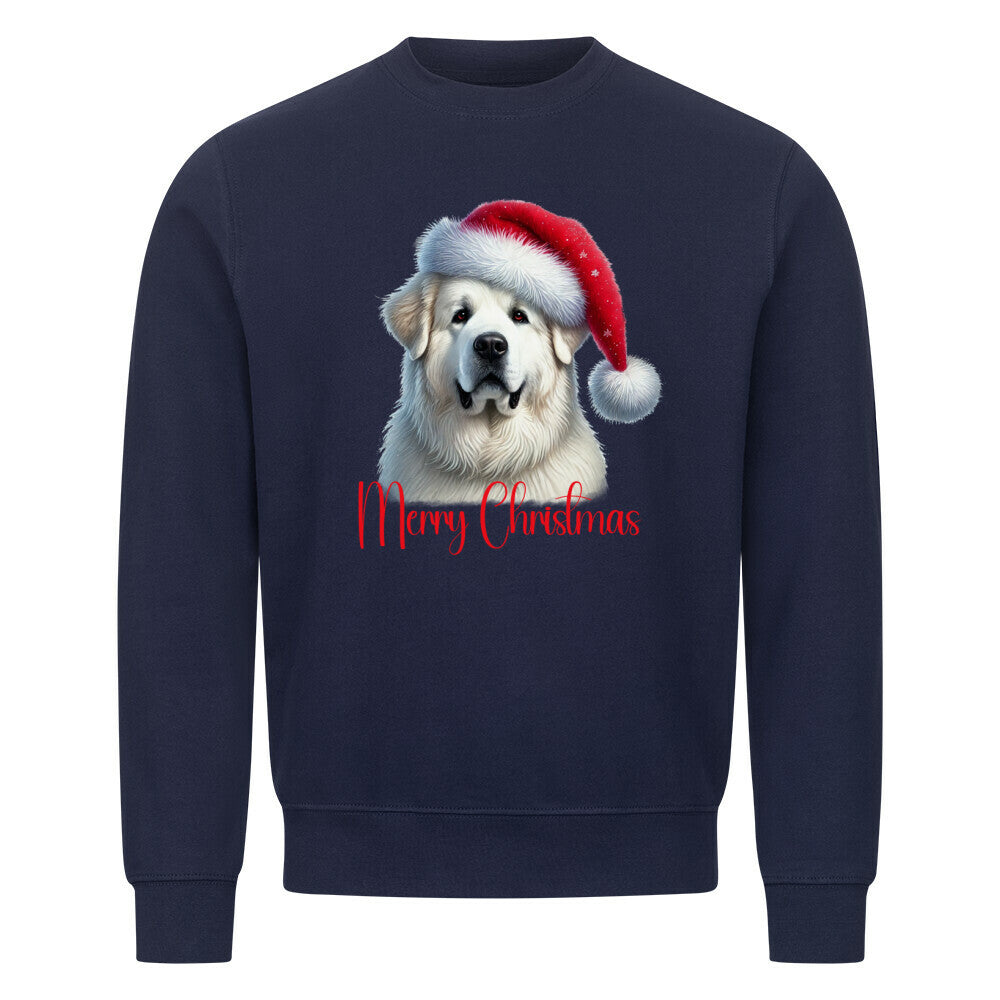 Premium Sweatshirt "Patou - Merry Christmas" Navy Blue – hunde-shirt.de