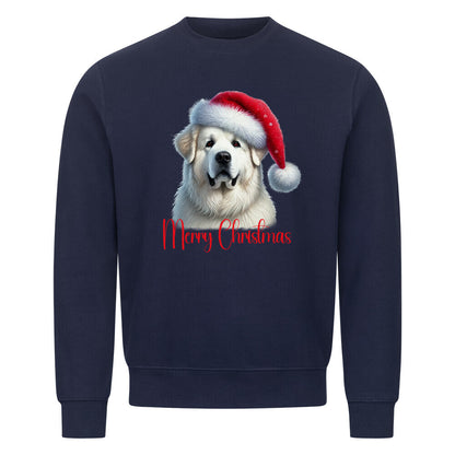 Premium Sweatshirt "Patou - Merry Christmas" Navy Blue – hunde-shirt.de