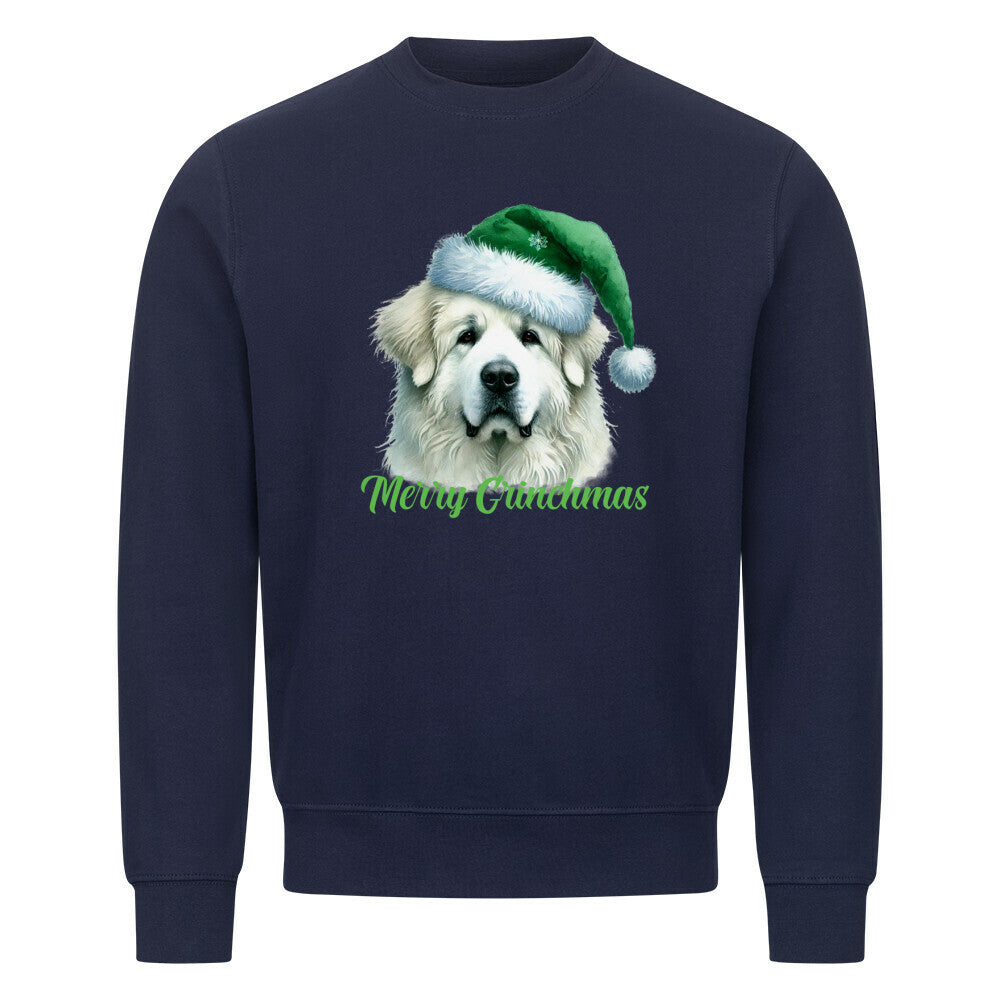 Premium Sweatshirt "Patou - Merry Grinchmas" Navy Blue – hunde-shirt.de