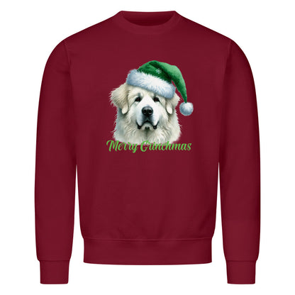 Premium Sweatshirt "Patou - Merry Grinchmas" Burgunder – hunde-shirt.de