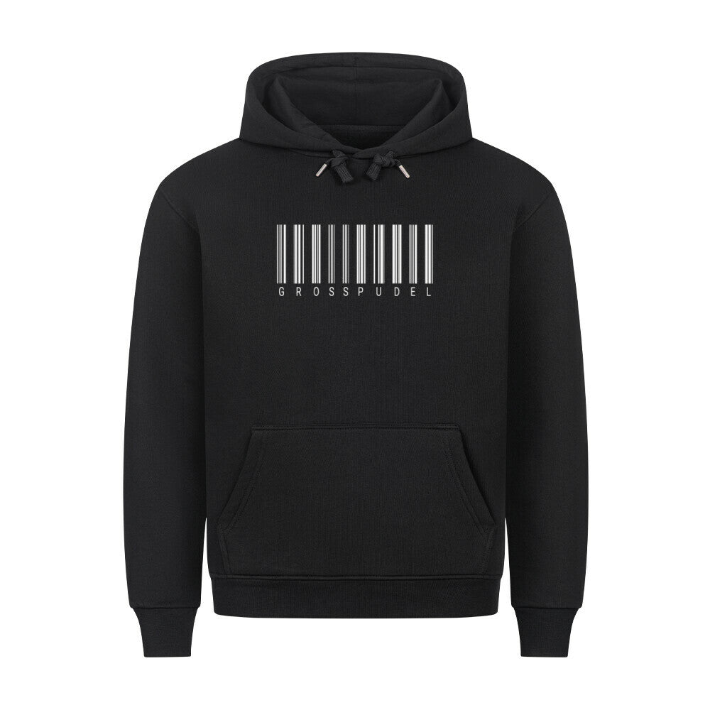 Premium Hoodie "Großpudel - CODE" Schwarz – hunde-shirt.de