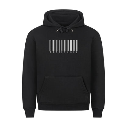 Premium Hoodie "Großpudel - CODE" Schwarz – hunde-shirt.de