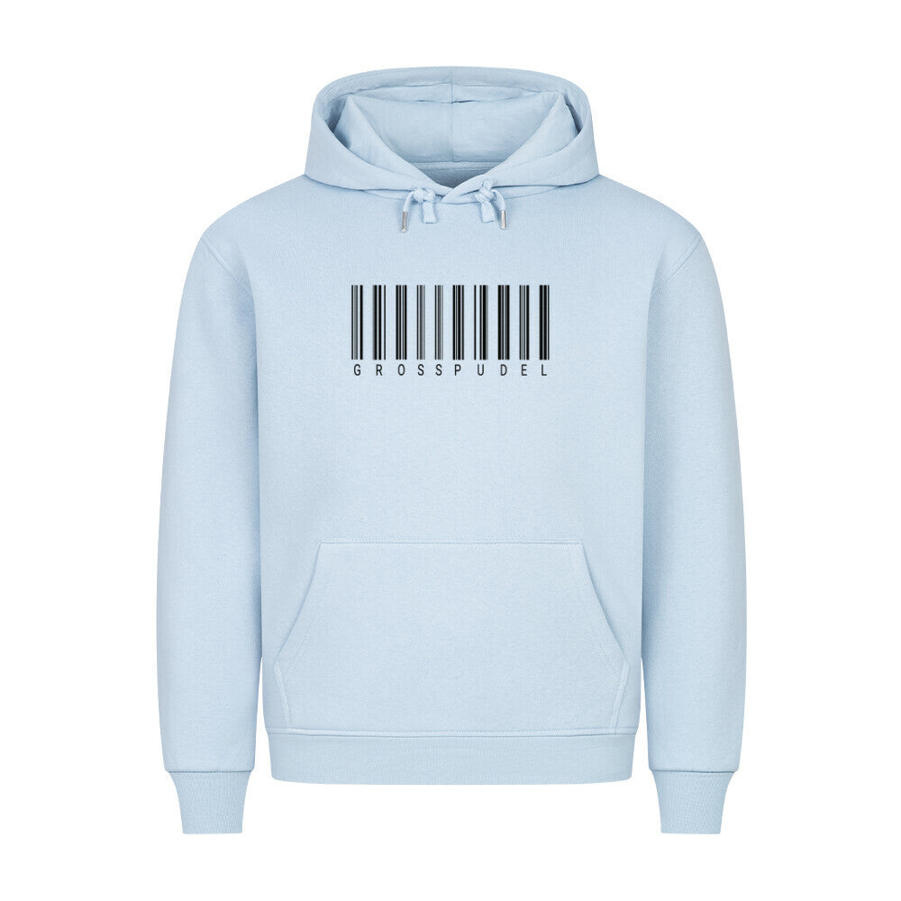 Premium Hoodie "Großpudel - CODE" Babyblau – hunde-shirt.de