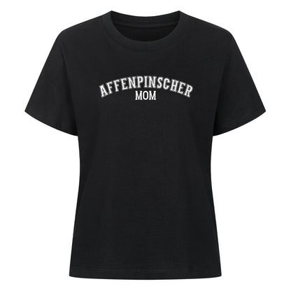 Premium Damen-Shirt "Affenpinscher - MOM" Schwarz – hunde-shirt.de