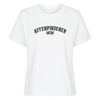 Premium Damen-Shirt "Affenpinscher - MOM" Weiß – hunde-shirt.de