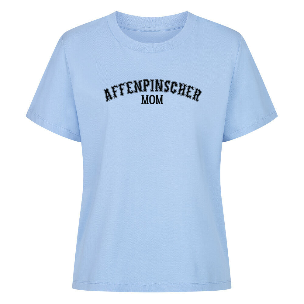Premium Damen-Shirt "Affenpinscher - MOM" Sky Blue – hunde-shirt.de
