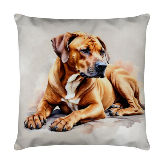 Kissen "Rhodesian Ridgeback - Relax" Weiß – hunde-shirt.de