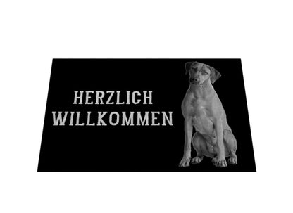 Fußmatte "Rhodesian Ridgeback - Willkommen II" – hunde-shirt.de