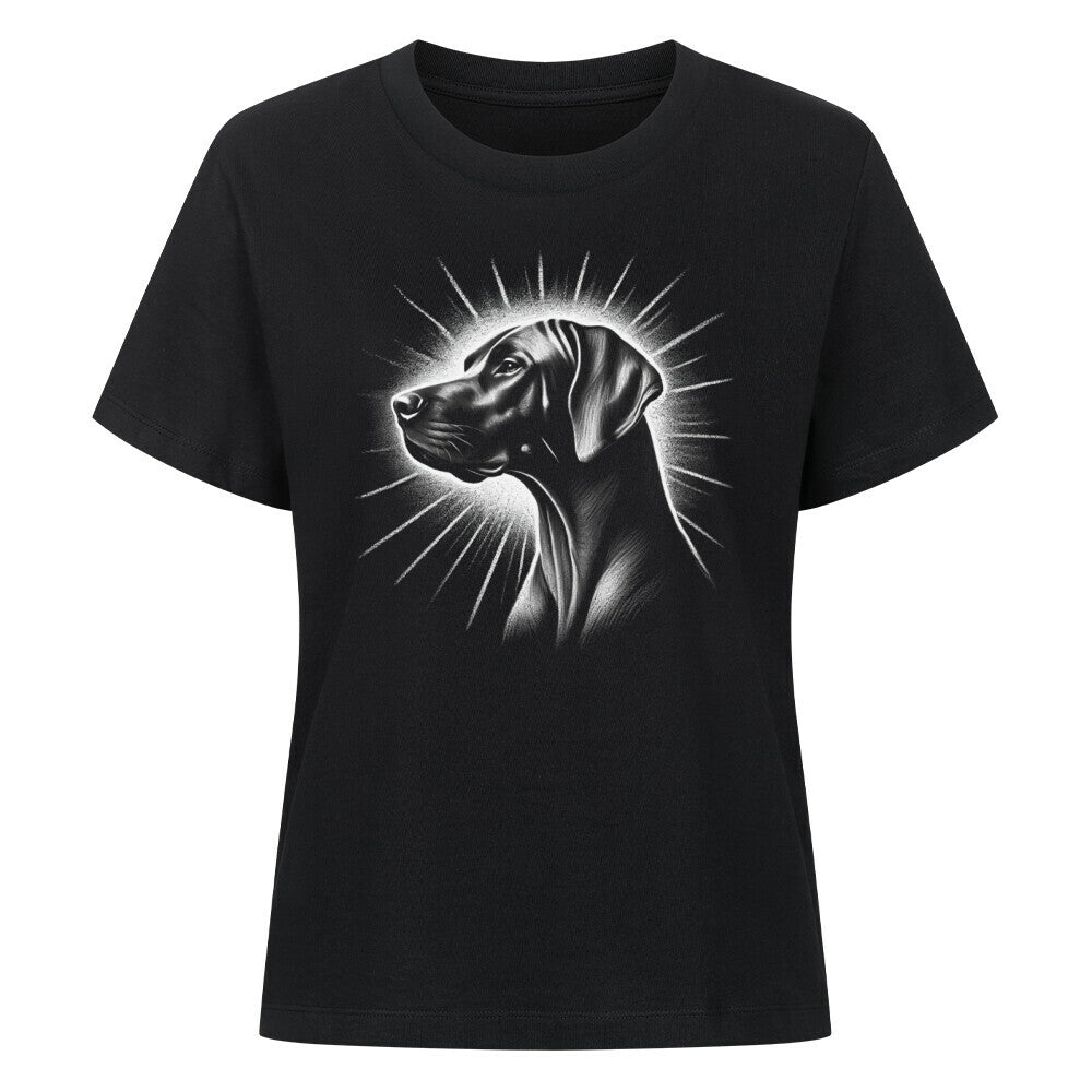 Premium Damen-Shirt "Rhodesian Ridgeback - Shine" Schwarz – hunde-shirt.de