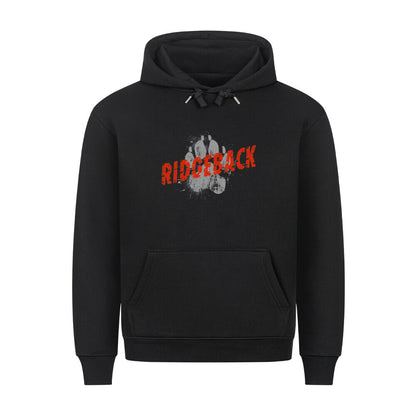 Premium Hoodie "Rhodesian Ridgeback - PAW" Schwarz – hunde-shirt.de