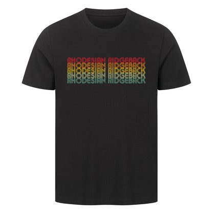 Premium T-Shirt "Rhodesian Ridgeback - RETRO" Schwarz – hunde-shirt.de