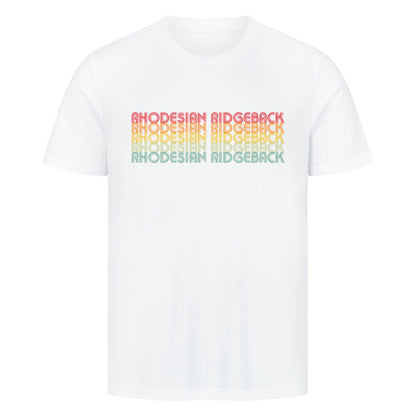 Premium T-Shirt "Rhodesian Ridgeback - RETRO" Weiß – hunde-shirt.de