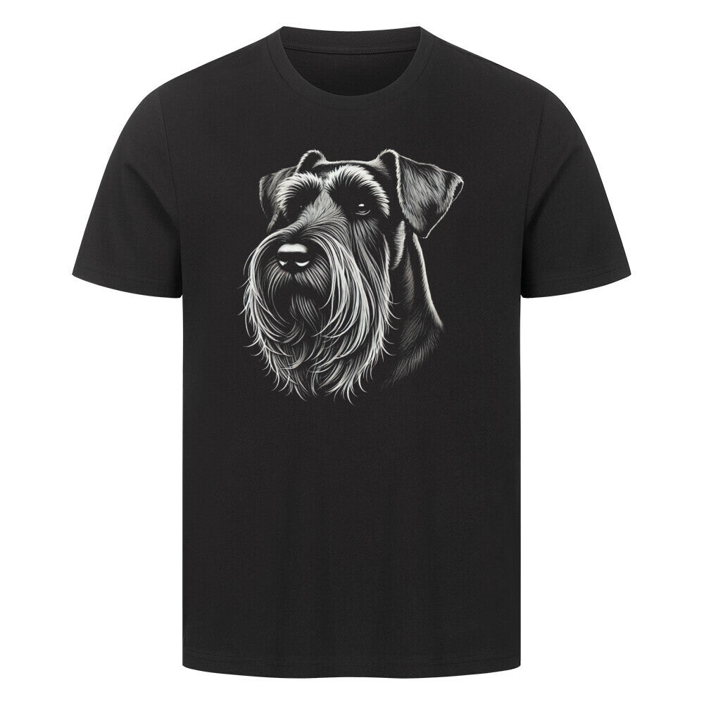 Premium T-Shirt "Riesenschnauzer - Portrait" Schwarz – hunde-shirt.de