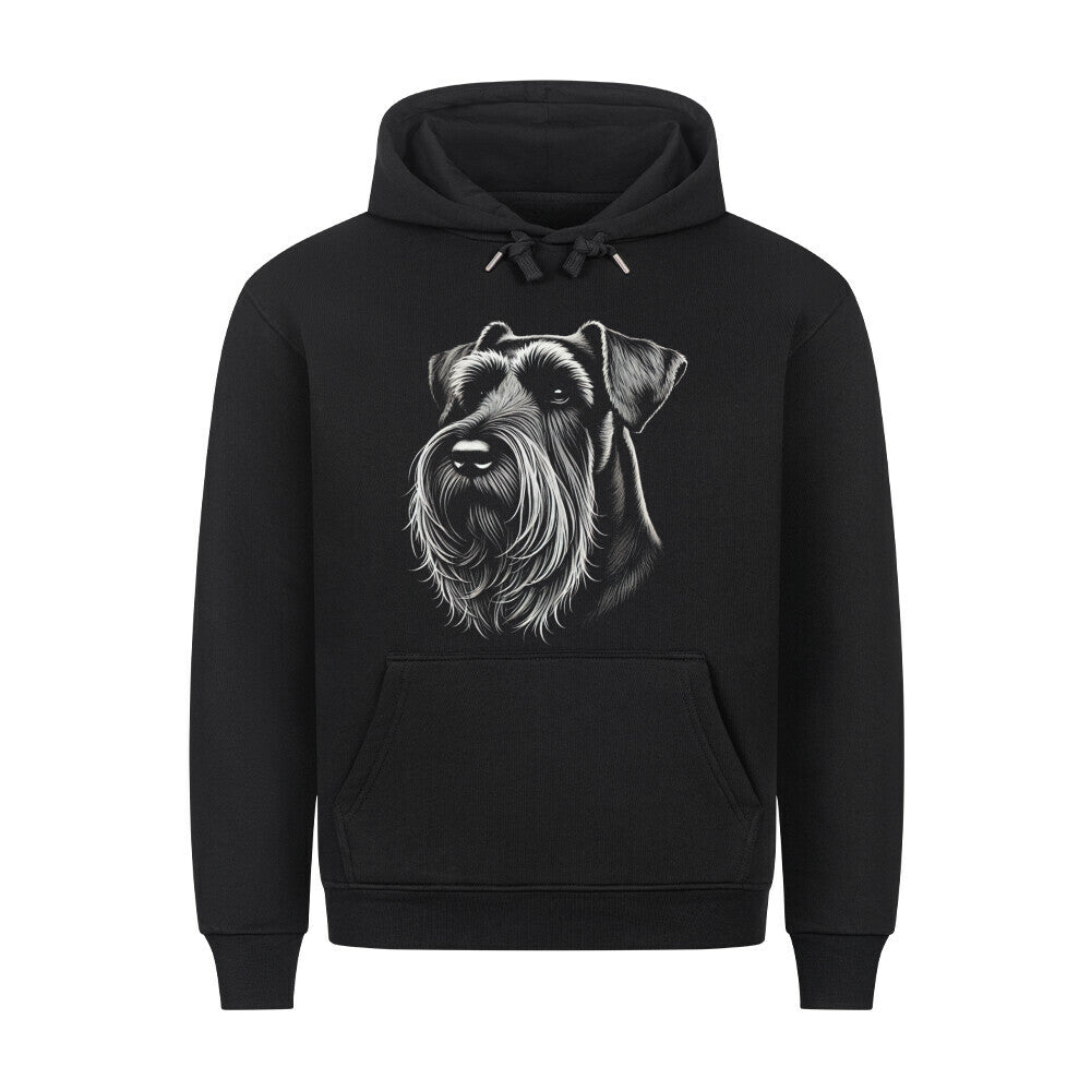 Premium Hoodie "Riesenschnauzer - Portrait" Schwarz – hunde-shirt.de