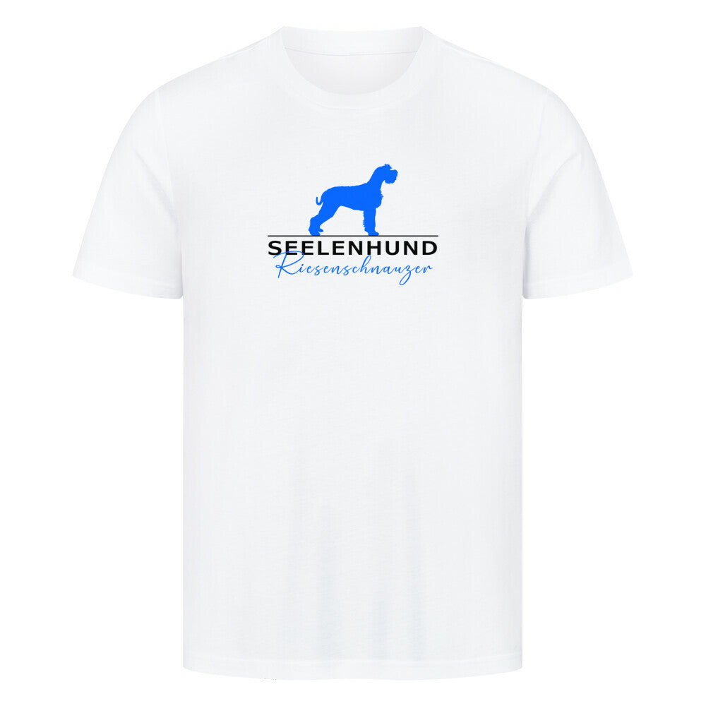 Premium T-Shirt "Riesenschnauzer - Seelenhund" Weiß – hunde-shirt.de
