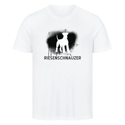 Premium T-Shirt "Riesenschnauzer - Brush" Weiß – hunde-shirt.de