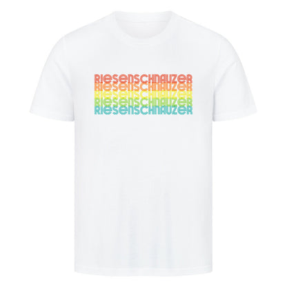 Premium T-Shirt "Riesenschnauzer - RETRO" Weiß – hunde-shirt.de