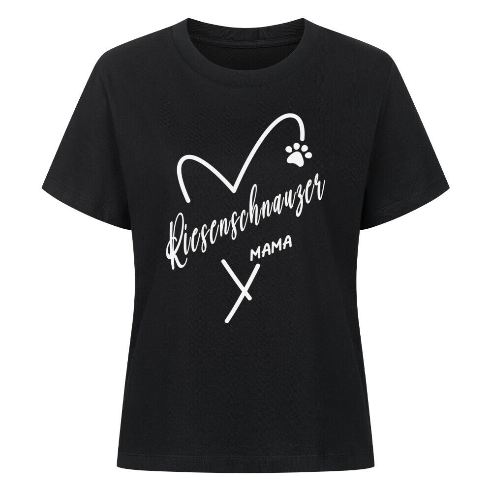 Premium Damen-Shirt "Riesenschnauzer - Mama" Schwarz – hunde-shirt.de