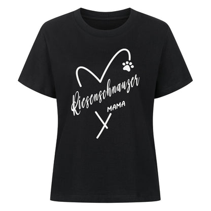 Premium Damen-Shirt "Riesenschnauzer - Mama" Schwarz – hunde-shirt.de