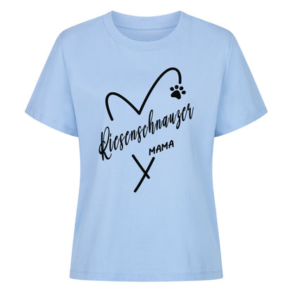 Premium Damen-Shirt "Riesenschnauzer - Mama" Sky Blue – hunde-shirt.de