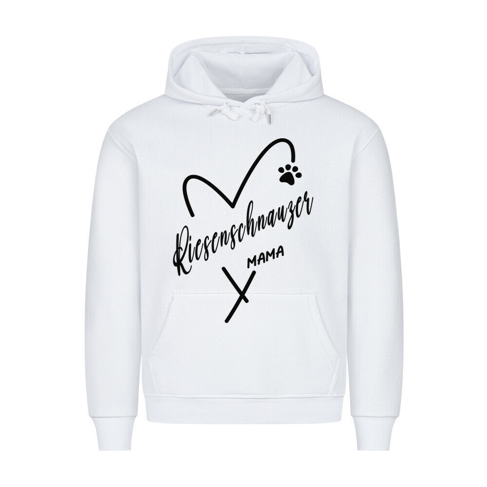 Premium Hoodie "Riesenschnauzer - Mama" Weiß – hunde-shirt.de