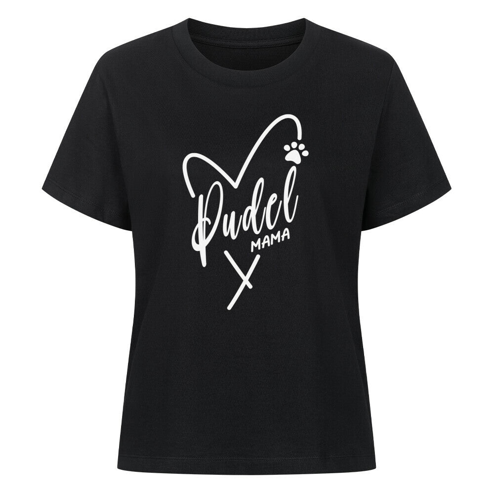 Premium Damen-Shirt "Pudel - Mama" Schwarz – hunde-shirt.de