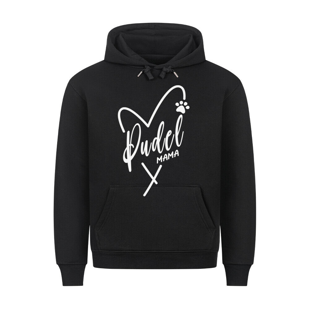 Premium Hoodie "Pudel - Mama" Schwarz – hunde-shirt.de