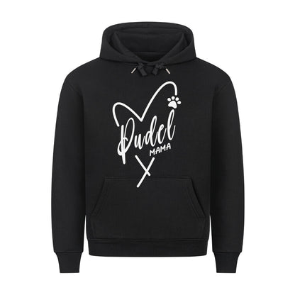Premium Hoodie "Pudel - Mama" Schwarz – hunde-shirt.de