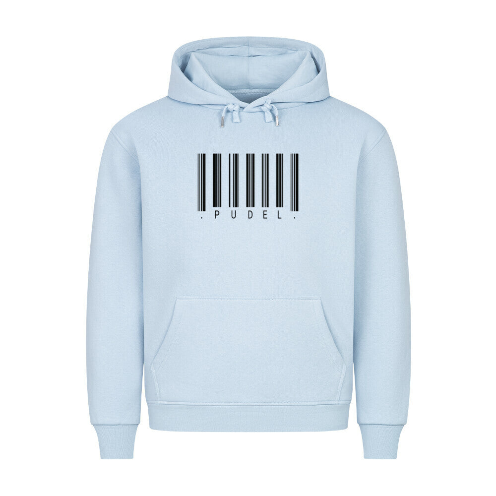 Premium Hoodie "Pudel - Scan" Babyblau – hunde-shirt.de