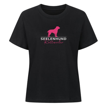Premium Damen-Shirt "Rottweiler - Seelenhund" Schwarz – hunde-shirt.de