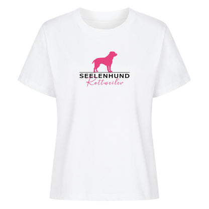 Premium Damen-Shirt "Rottweiler - Seelenhund" Weiß – hunde-shirt.de