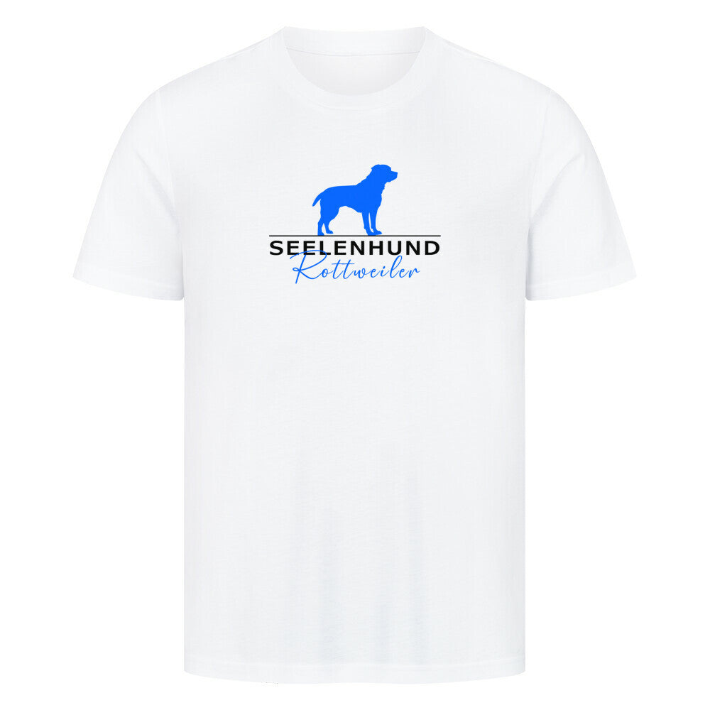 Premium T-Shirt "Rottweiler - Seelenhund" Weiß – hunde-shirt.de