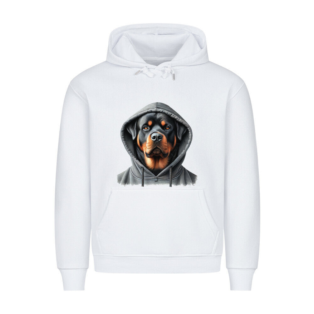 Premium Hoodie "Rottweiler - Hooded" Weiß – hunde-shirt.de