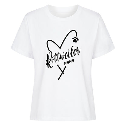 Premium Damen-Shirt "Rottweiler - Mama" Weiß – hunde-shirt.de