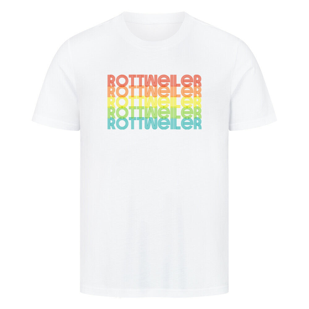 Premium T-Shirt "Rottweiler - RETRO" Weiß – hunde-shirt.de