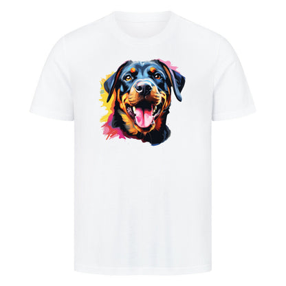Premium T-Shirt "Rottweiler - Paint" Weiß – hunde-shirt.de