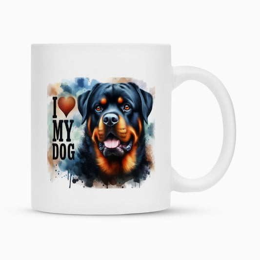 Tasse "Rottweiler - My Dog" Weiß – hunde-shirt.de