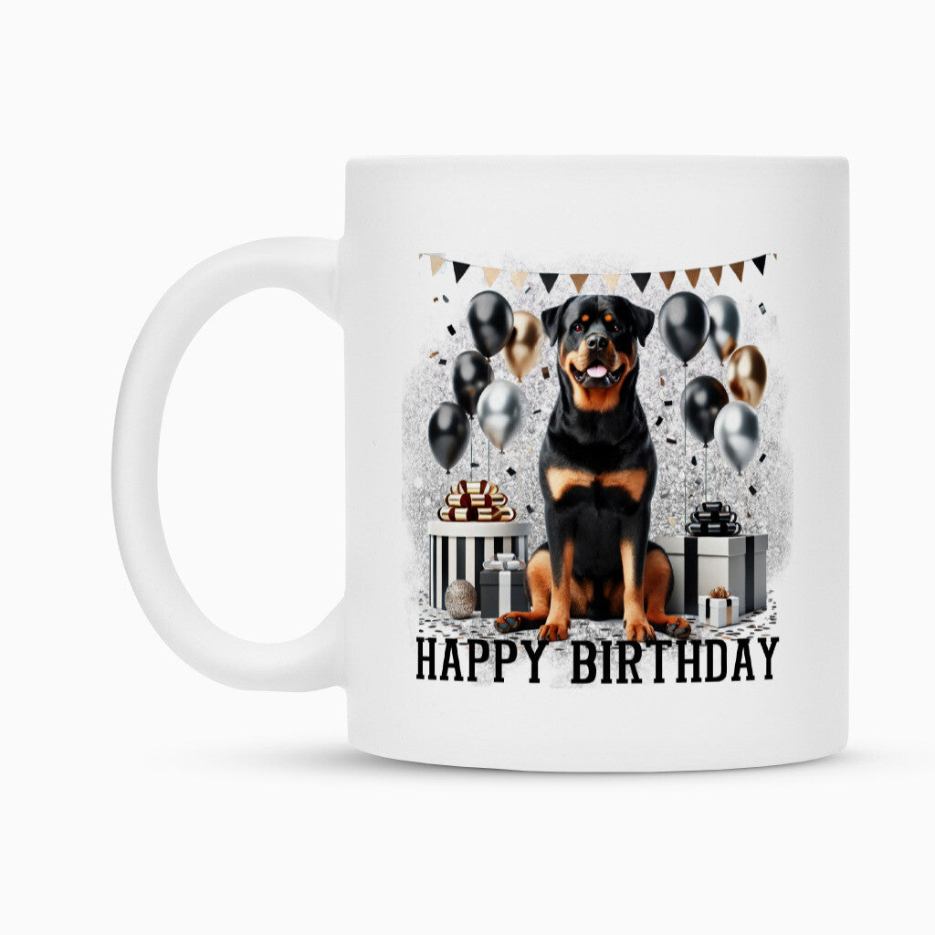 Tasse "Rottweiler - Happy Birthday" – hunde-shirt.de