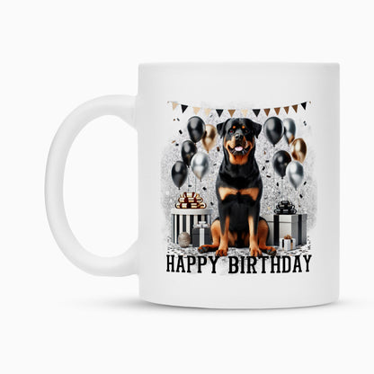 Tasse "Rottweiler - Happy Birthday" – hunde-shirt.de