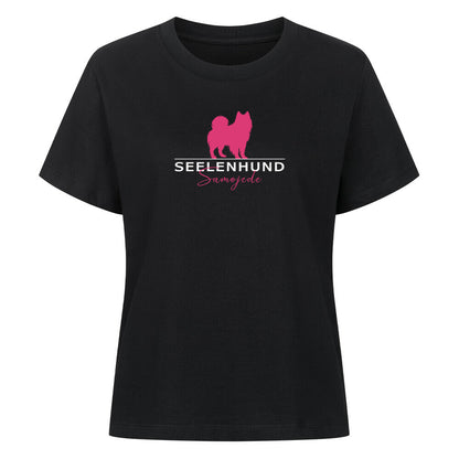 Premium Damen-Shirt "Samoyed - Seelenhund" Schwarz – hunde-shirt.de