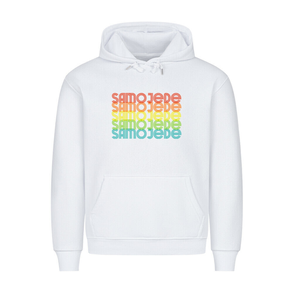 Premium Hoodie "Samoyed - RETRO" Weiß – hunde-shirt.de