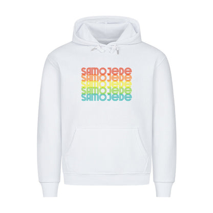 Premium Hoodie "Samoyed - RETRO" Weiß – hunde-shirt.de