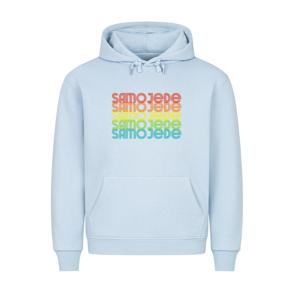 Premium Hoodie "Samoyed - RETRO" Babyblau – hunde-shirt.de
