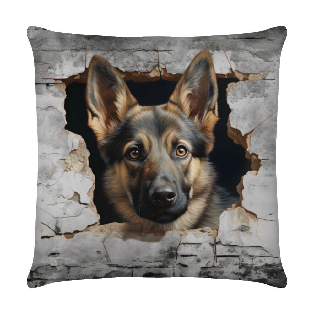Kissen "Schäferhund - Wall" Weiß – hunde-shirt.de
